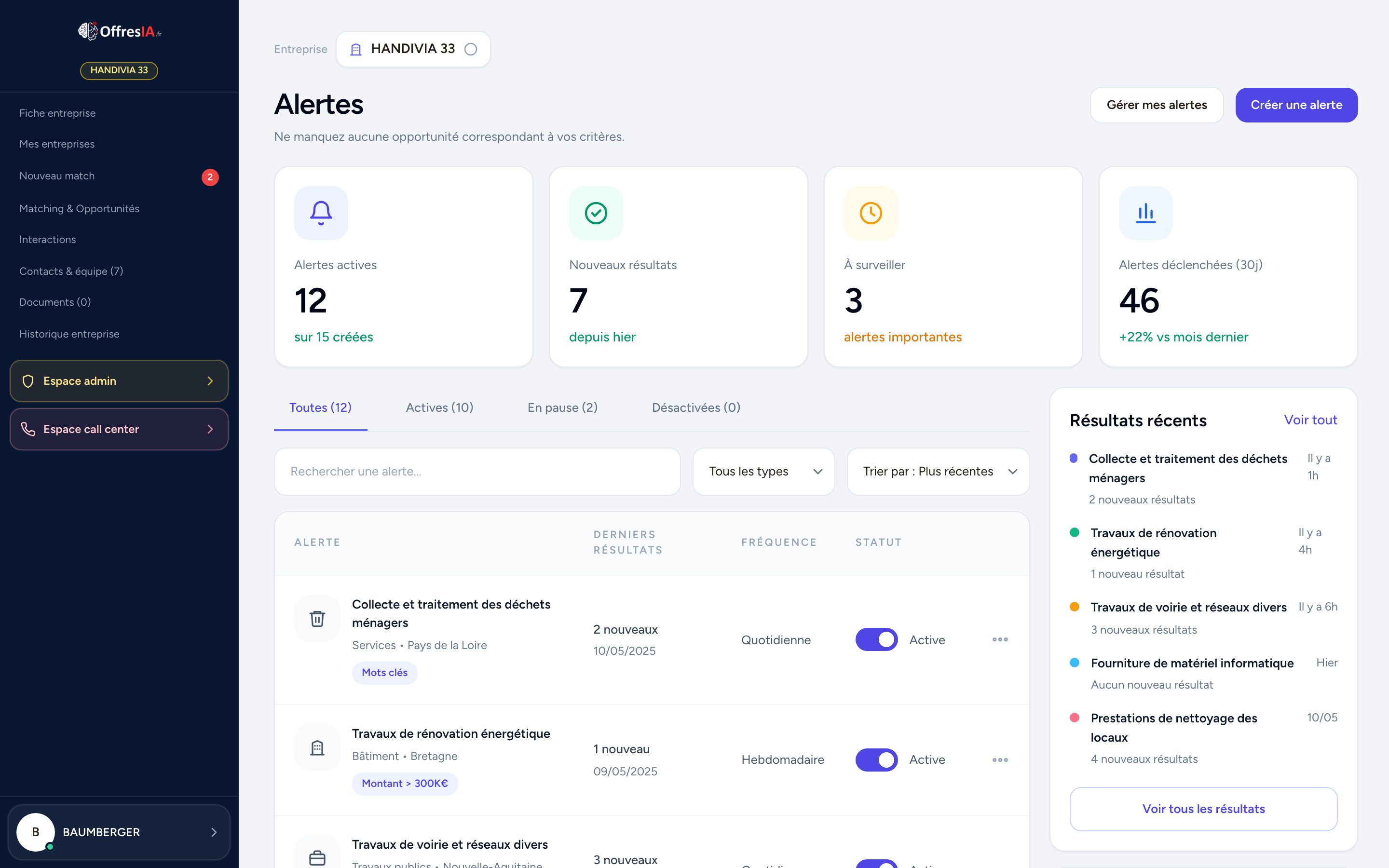 Alertes & notifications