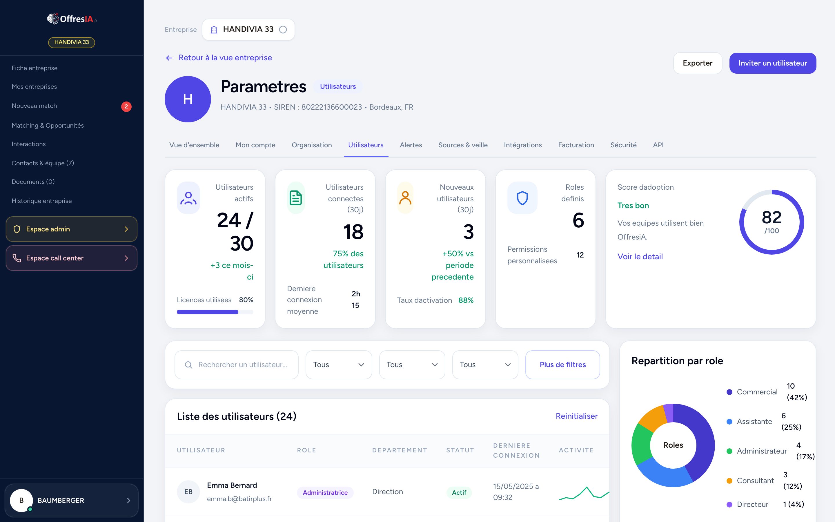 Gestion des utilisateurs